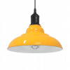 ZÁVESNÁ LAMPA S NASTAVITEĽNOU VÝŠKOU E27 LESKLÁ ŽLTÁ