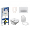 S-line Cenově zvýhodněný závěsný WC set Geberit do lehkých stěn / předstěnová montáž+ WC Pro 111.300.00.5ND8