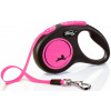 Vodítko FLEXI New Neon M páska 5m/25kg ružové