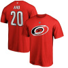 Fanatics Pánské tričko Sebastian Aho #20 Carolina Hurricanes NHL Name & Number Tee Veľkosť: L