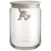 Alessi Dóza na potraviny GIANNI 900 ml, biele viečko, sklo