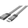 Renkforce USB kábel USB 2.0 USB-A zástrčka, USB-A zásuvka 3.00 m čierna veľmi flexibilné RF-4096101; RF-4096101