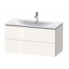 Duravit L-Cube Umývadlová skrinka 55x102x48 cm, 2 zásuvky, lesklá biela LC630802222