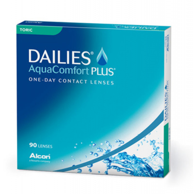 Alcon Dailies AquaComfort Plus Toric (90 šošoviek) Dioptrie -7,00, Cylinder -1,25, Os 180°