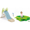 Set šmykľavka s vodnou dráhou a pieskovisko s krytom Toboggan GM Slide Life Smoby dĺžka šmyku 150 cm