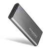 AXAGON EEM2-SG2, USB-C 3.2 Gen 2 - M.2 NVMe & SATA SSD kovový RAW box, bezšroubkový, stříbrný EEM2-SG2