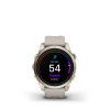 Garmin epix Pro (g2) Sapphire, 42mm, Soft Gold, Light Sand band