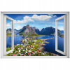 Self -adhézne 3D okno Lofoten Nórsko 90x60 (Self -adhézne 3D okno Lofoten Nórsko 90x60)