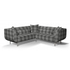 Dekoria Poťah na sedačku rohovú Stromstad 3+2, sivo - grafitové káro, Poťah na sedačku Stromstad rohová 3+2, Edinburg, 115-75