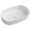 Sapho INFINITY OVAL keramické umývadlo na dosku, 55x36 cm, matná biela SPH 10NF65055-2L