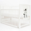 NEW BABY Detská postieľka POLLY Zebra so sťahovacou bočnicou biela 125x64x85 biela
