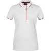 James & Nicholson Polokošile JN 727 s kontrastní légou, krátký rukáv, dámská COT02072790304-white/red XL Bílá/červená