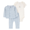 CARTER'S Set 3dielny mikina, body kr. rukáv, tepláky Blue Airplane chlapec MFL 3m/vel. 62