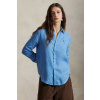 Ľanová košeľa Polo Ralph Lauren 211970730 modrá XS