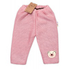 Oteplené pletené nohavice Teddy Bear, Baby Nellys, dvojvrstvové, ružové, veľ. 80/86