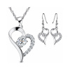 Set náhrdelník srdiečko s náušnicami