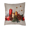 Obliečka na vankúš, zamatová- VIANOČNÝ SVIETNIK 43x45 cm*