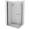 Mexen Lima Duo sprchový kút so skladacími dverami 80(dvere) x 70(dvere), 6mm číre sklo, čierny profil, 856-080-070-70-00-02