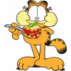 CUKROVÁ TLAČ jedlý obrázok na tortu Cukrová hmota Mačka Garfield Lasagne + MENO