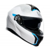 Helma na moto AGV TOURMODULAR MULTI MPLK FREQUENCY LIGHT GREY/BLUE vel. XL