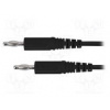 Měřicí šňůra 70VDC 33VAC 16A banánek 4 mm,z obou stran černá