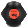 Spokey Medical Ball 29 cm čierna (Leame plné pre cvičenie s rukoväťami)