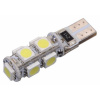 Compass Žiarovka 9 SMD LED 12V T10 s rezistorom CAN-BUS ready biela