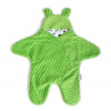 Baby Nellys Fusak, spacáček do autosedačky alebo kočíka s uškami, Minky - sv. zelený Baby Nellys 8596309045863