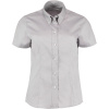 Kustom Kit Košile KK 701 Oxford, krátký rukáv, dámská COT4307010892h-silver grey 3XL Šedá stříbrně