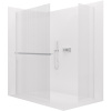 CERANO - Sprchová zástena Walk-in Crystal TL/P - 8 mm - bezvzperový systém + polička/držiak na uteráky - chróm, ryhované sklo - 140x70 cm