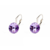 Náušnice swarovski elementsRivoli 8 mm fialové VIOLET