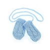 Baby Nellys Dojčenské rukavičky pletené, zimné - Veľ. 56-68 (0-6 m) Baby Nellys Sv. modré