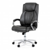 Autronic Kreslo kancelárske, šedá ekokoža, chrómový kríž, hojdací mechanizmus, nosnosť 150kg KA-F1385 GREY
