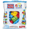 Fisher-Price MEGA BLOKS Kocky v plastovom vreci modrá 60 kociek
