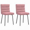 vidaXL Jedálenské stoličky 2 ks ružové zamatové - Pink - 245382-259504