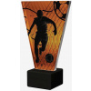 Victoria Sport Viktoria Sport Monochromatická skleněná trofej na mramorovém podstavci - FOTBAL FOOTBALLER
