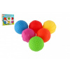Teddies Sada míčků 6ks s texturou gumové 6cm v krabici