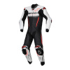 Jednodielna kombinéza GP-R7, TECH-AIR ready/kompatibilná, ALPINESTARS (biela/čierna/červená fluo, veľ. 56)