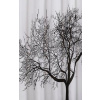 Aqualine Sprchový záves 180x200cm, polyester, čierna/biela, strom ZP008