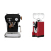Ascaso Dream PID, Dark Black + Eureka Mignon Bravo, CR ferrari red