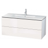 Duravit L-Cube Umývadlová skrinka 55x122x48 cm, 2 zásuvky, lesklá biela LC624302222