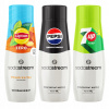 Sada 3 koncentrátov Sodastream. Ice Tea Peach Zero + Pepsi Max + 7up Free