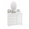 Cilek Komoda so zrkadlom Rustic White
