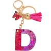 Kľúčenka Abeceda D/Ružová/Motýľ