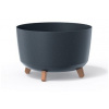 PROSPERPLAST Kvetináč GRACIA STANDARD ECO WOOD 28,5 cm antracit