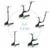 QPLAY Kolobežka/odrážadlo Sema Evo s LED svetlami Jade Green, 1-6 rokov, do 50kg
