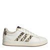 adidas Womens Grand Court Sneakers White/Leopard 4 (36.7)