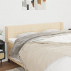 vidaXL Čelo postele so záhybmi krémový 203x16x78/88 cm látka - Krémová - 209298-203030