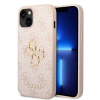 Guess PU 4G Metal Logo zadný kryt pre iPhone 15 Pink
