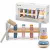 vigatoys VIGA PolarB Set Drevená pyramída + kladivo Montessori Polar Bear